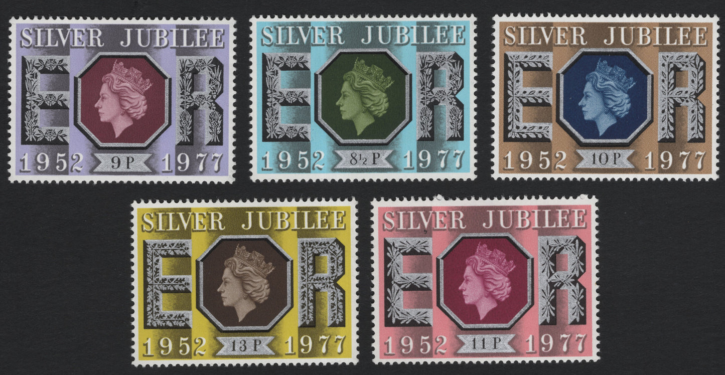 SCG8701 - United Kingdom 1977 Silver Jubilee of Queen Elizabeth II – Definitive Set