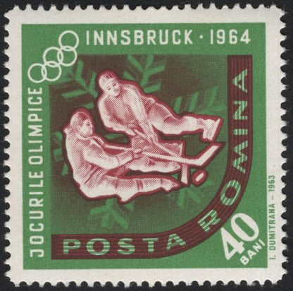 SCG8699 - Romania 1964 Innsbruck Winter Olympics Stamp Set
