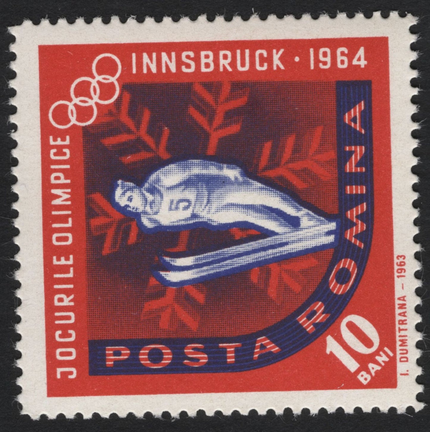 SCG8699 - Romania 1964 Innsbruck Winter Olympics Stamp Set