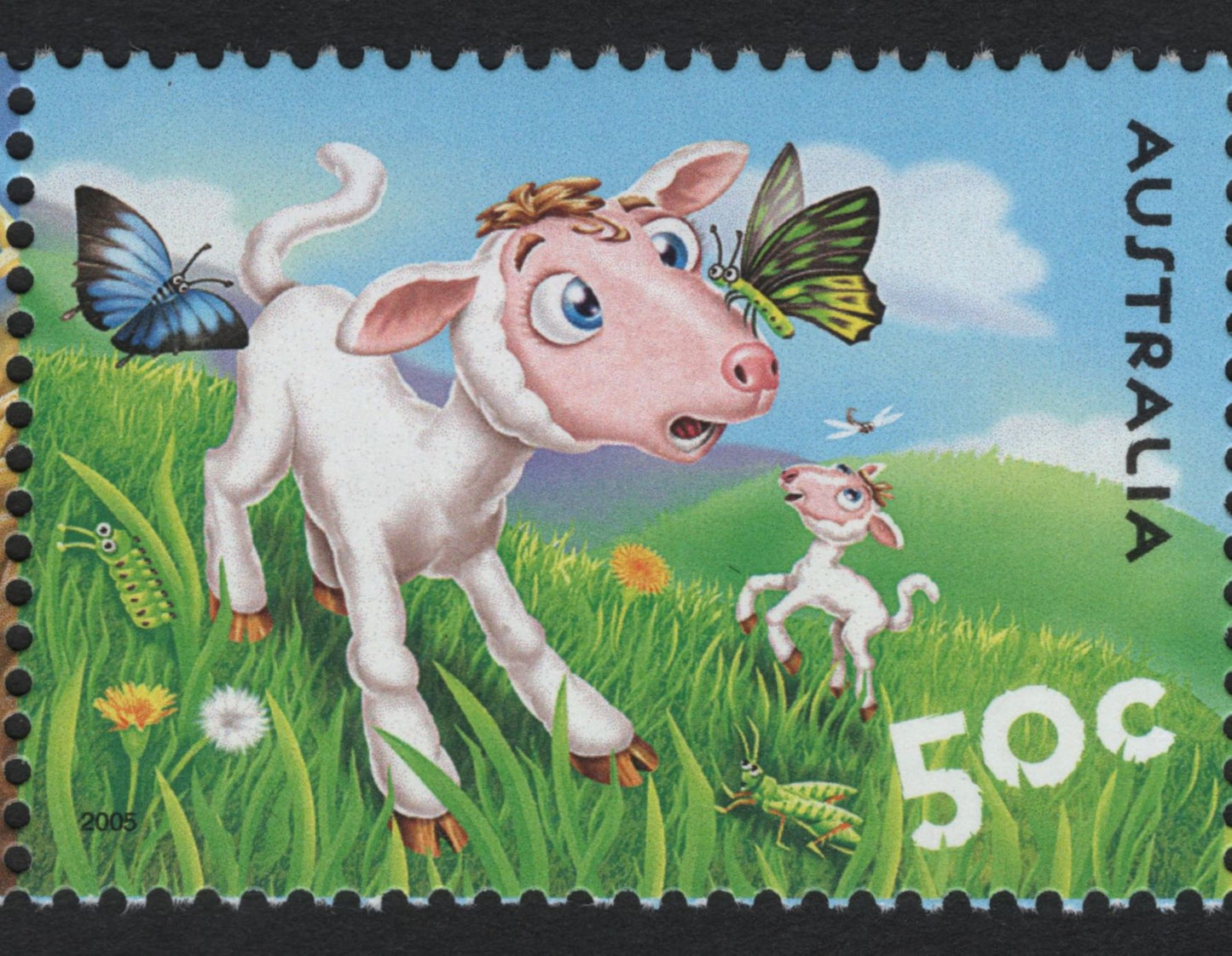 SCG8701 - Australia 2005 “Farm Animals” Stamp Strip