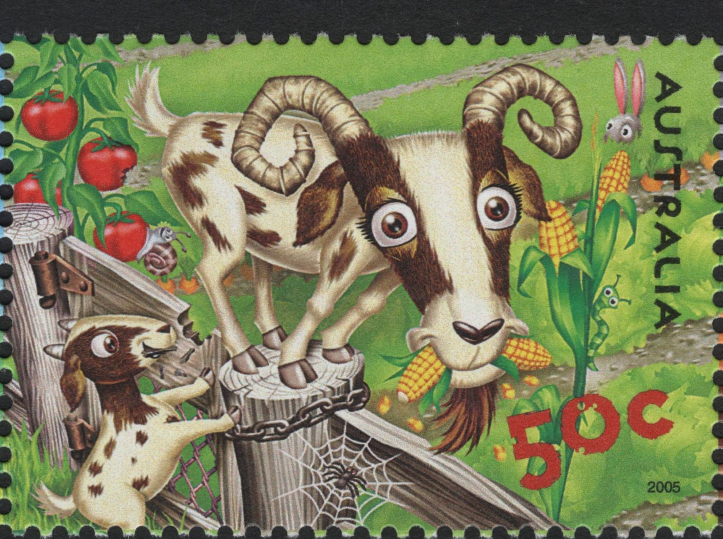 SCG8701 - Australia 2005 “Farm Animals” Stamp Strip