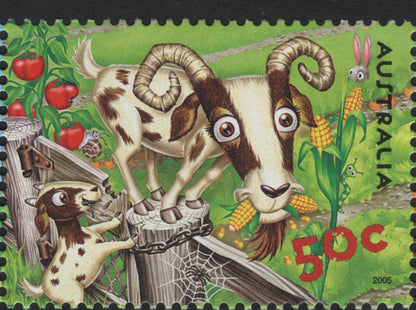 SCG8701 - Australia 2005 “Farm Animals” Stamp Strip