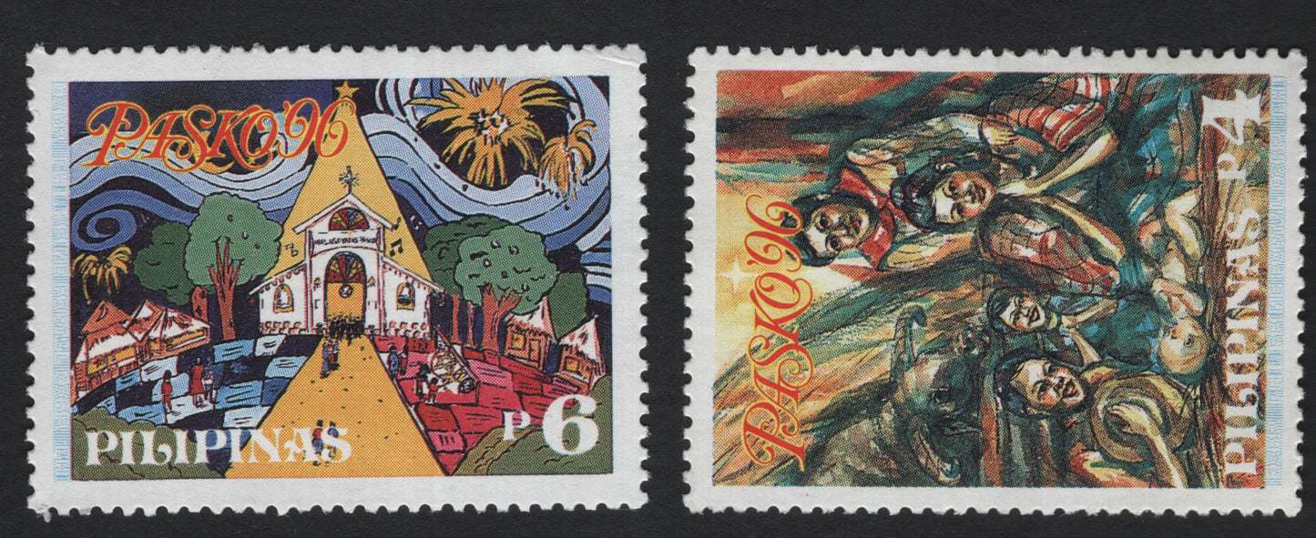 SCG8708 - Philippines 1990 “Pasko ‘90” Christmas Stamp Pair