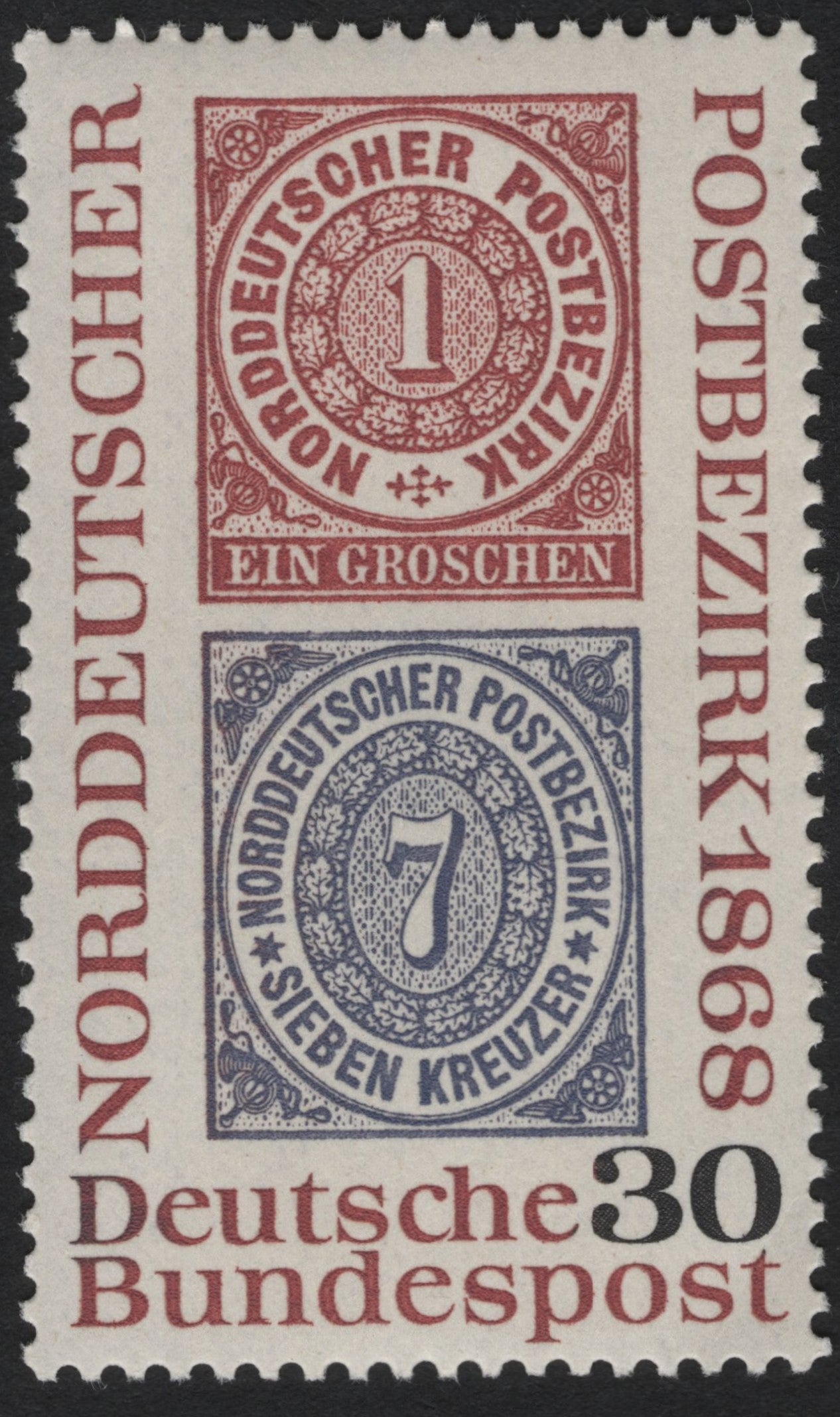 SCG8462 - Germany 1968 – 100th Anniversary of the North German Postal District
