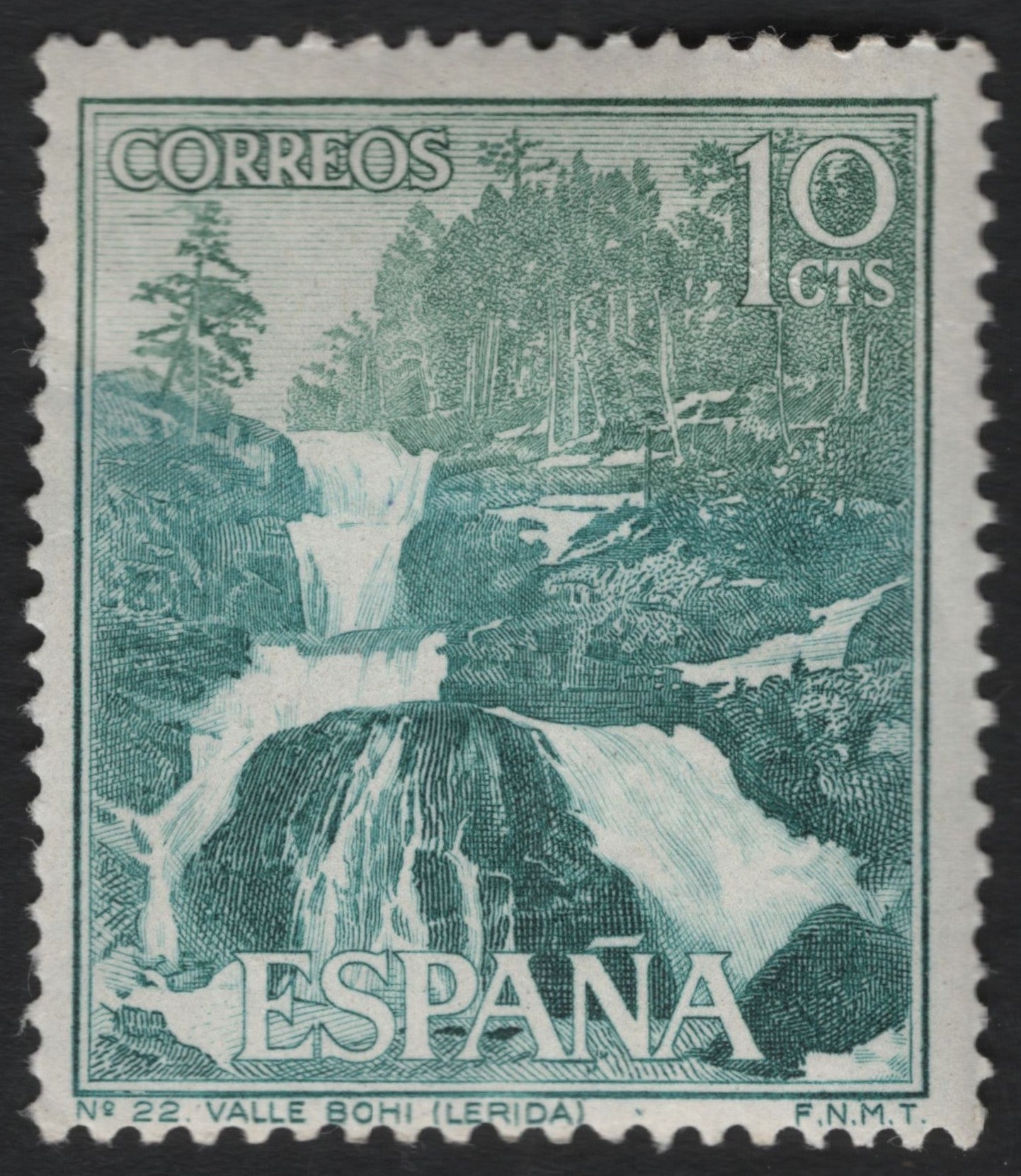 SCG8482 - Spain 10 Céntimos “Valle de Bohí (Lérida)” Stamp – 1940s