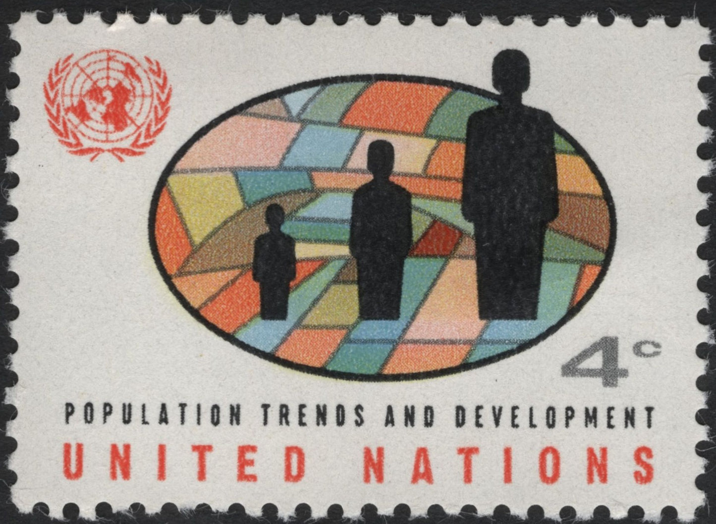 SCG8484 - United Nations 1965 – Population Trends and Development (4¢)