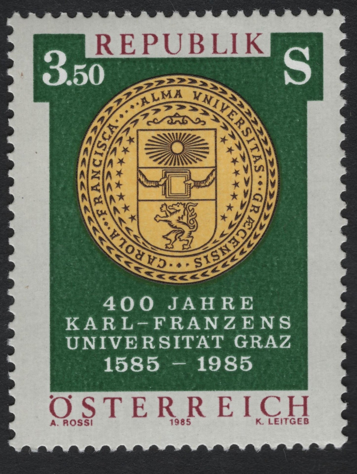 SCG8465 - Austria 1985 – 400 Years of Karl-Franzens-Universität Graz