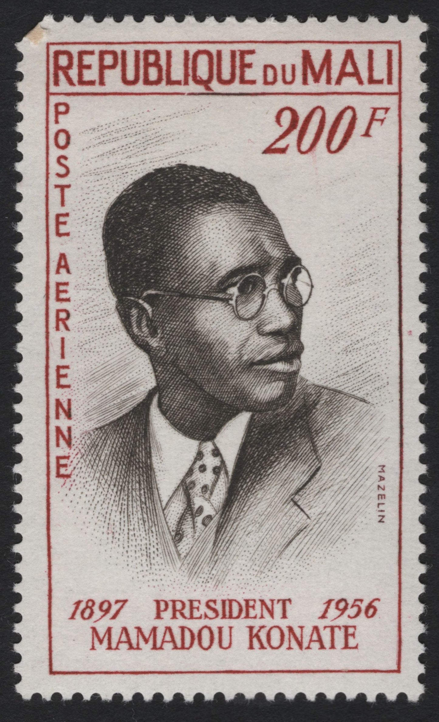 SCG8468 - Mali 1964 – Mamadou Konaté Airmail Issue (200 Francs)