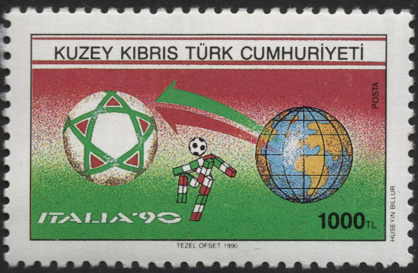 SCG8470 - Northern Cyprus 1990 Italia ’90 World Cup Stamp