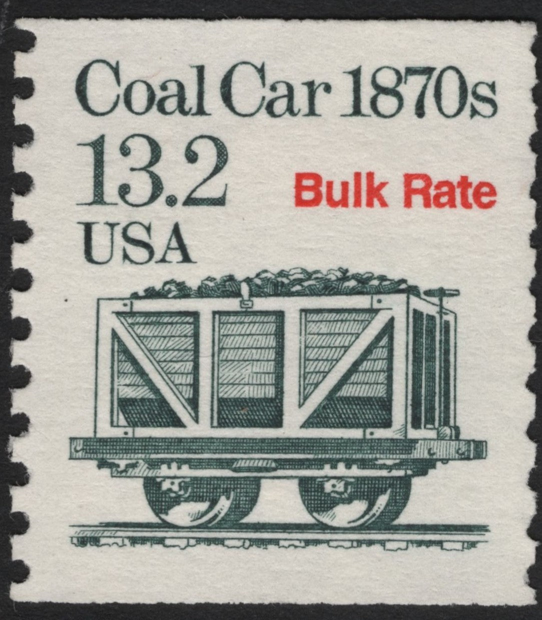 SCG8647 - USA 1970s “Coal Car 1870s” 13.2¢ Bulk Rate Stamp