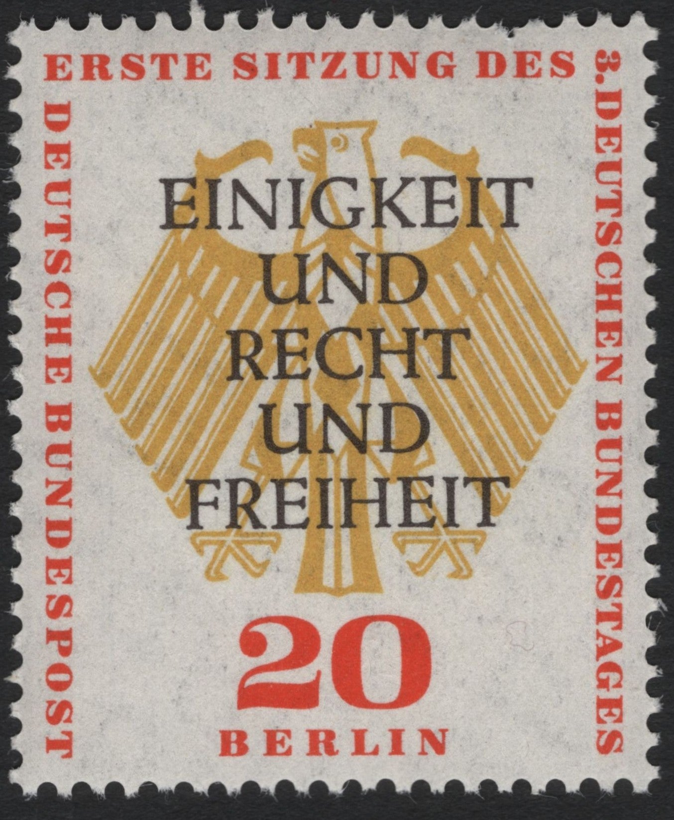 SCG8738 - Germany (Berlin) 1957 – “Einigkeit und Recht und Freiheit” – First Session of the 3rd Bundestag