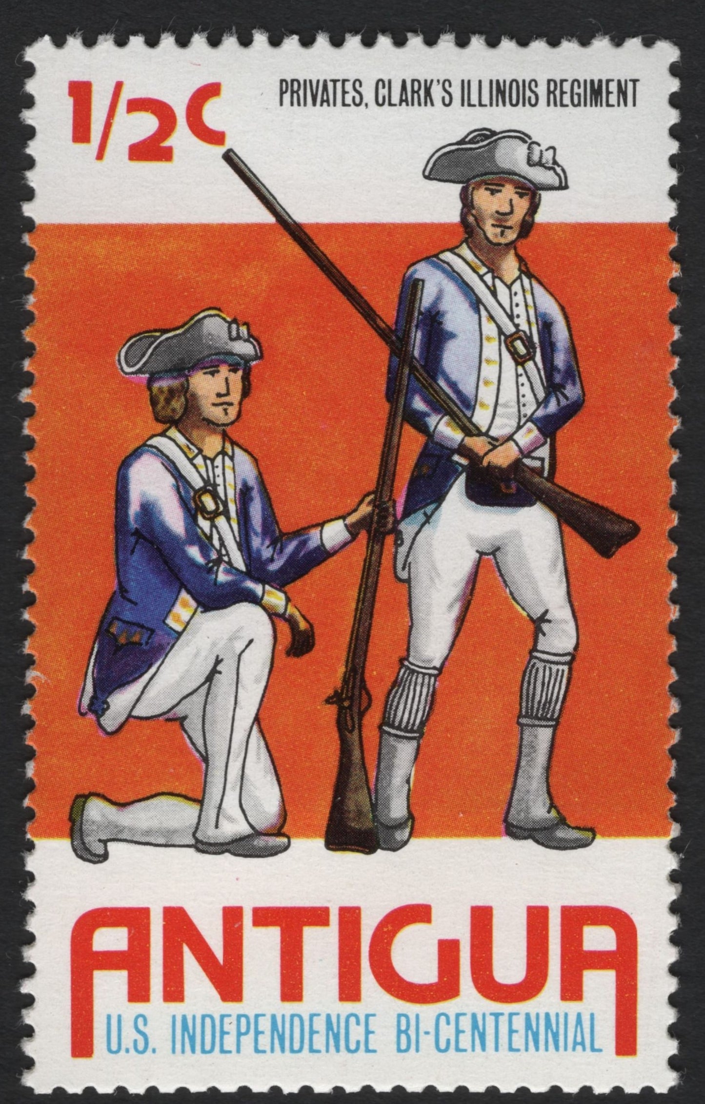 SCG8611 - Antigua – U.S. Independence Bicentennial (1976) – Clark’s Illinois Regiment