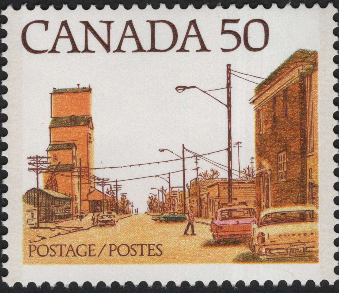 SCG8619 - Canada 1972 – Prairie Town Scene (50¢)