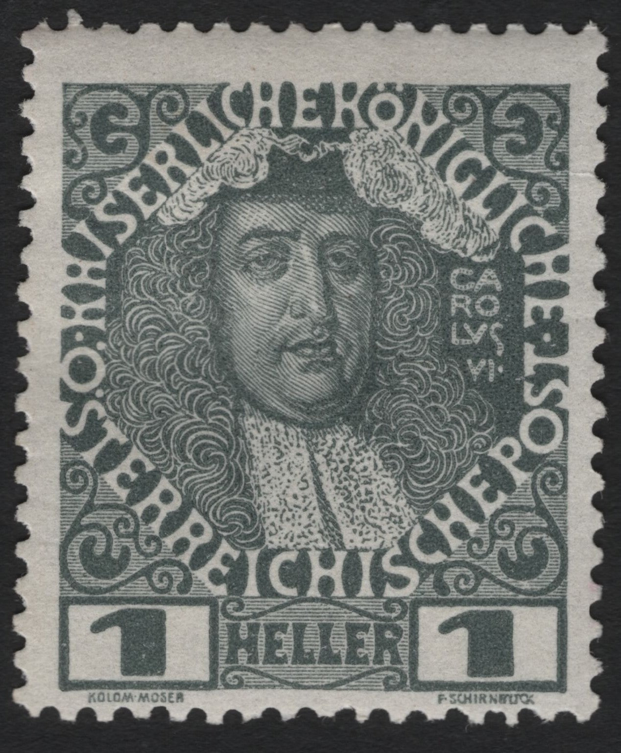 SCG8925 - Austria 1908 – 1 Heller “Emperor Charles VI” (Kaiserreich Issue)
