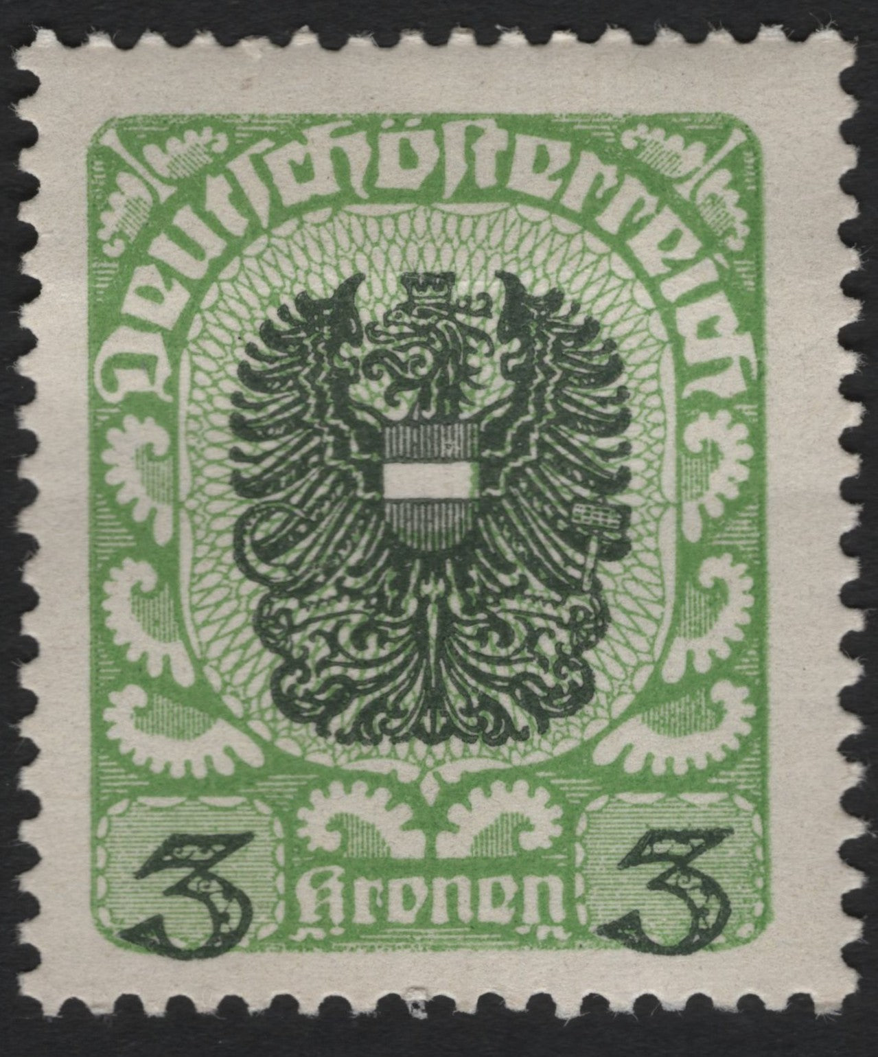 SCG8926 - Austria 1919 – 3 Kronen Coat of Arms (Deutschösterreich)