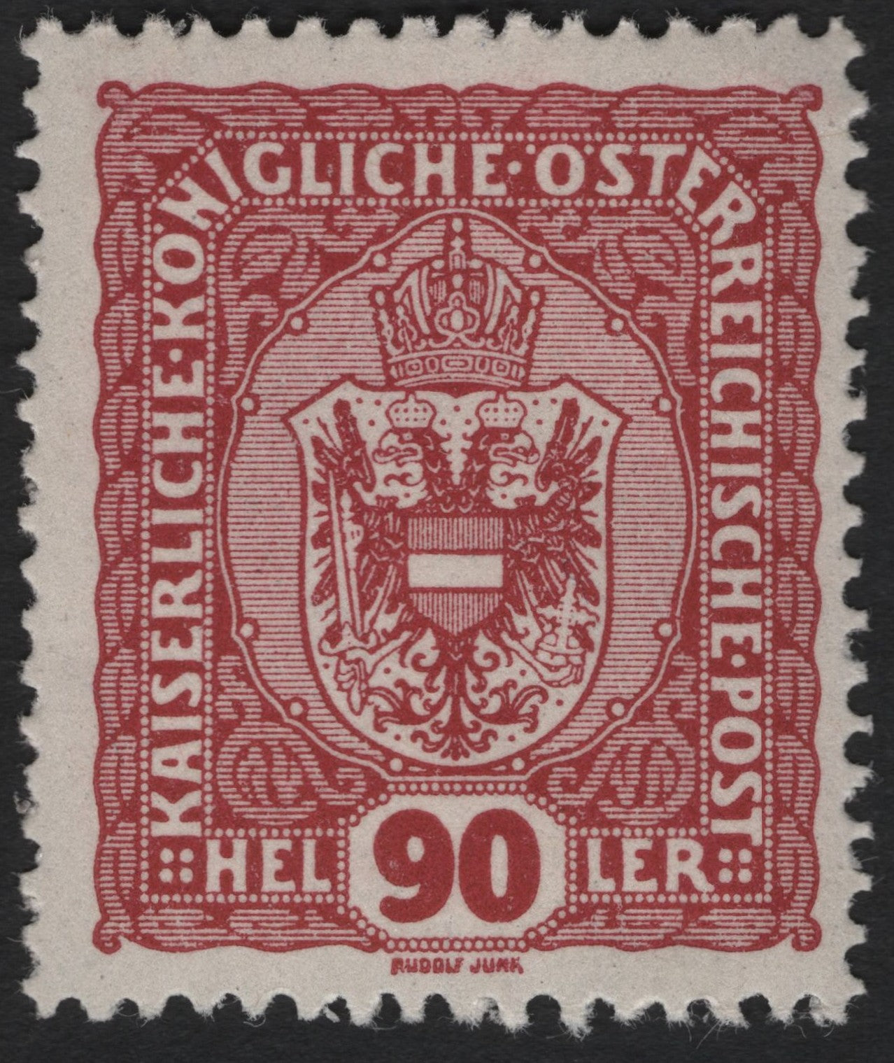 SCG8913 - Austria 1908 – 90 Heller Imperial Coat of Arms (Franz Josef 60th Jubilee)