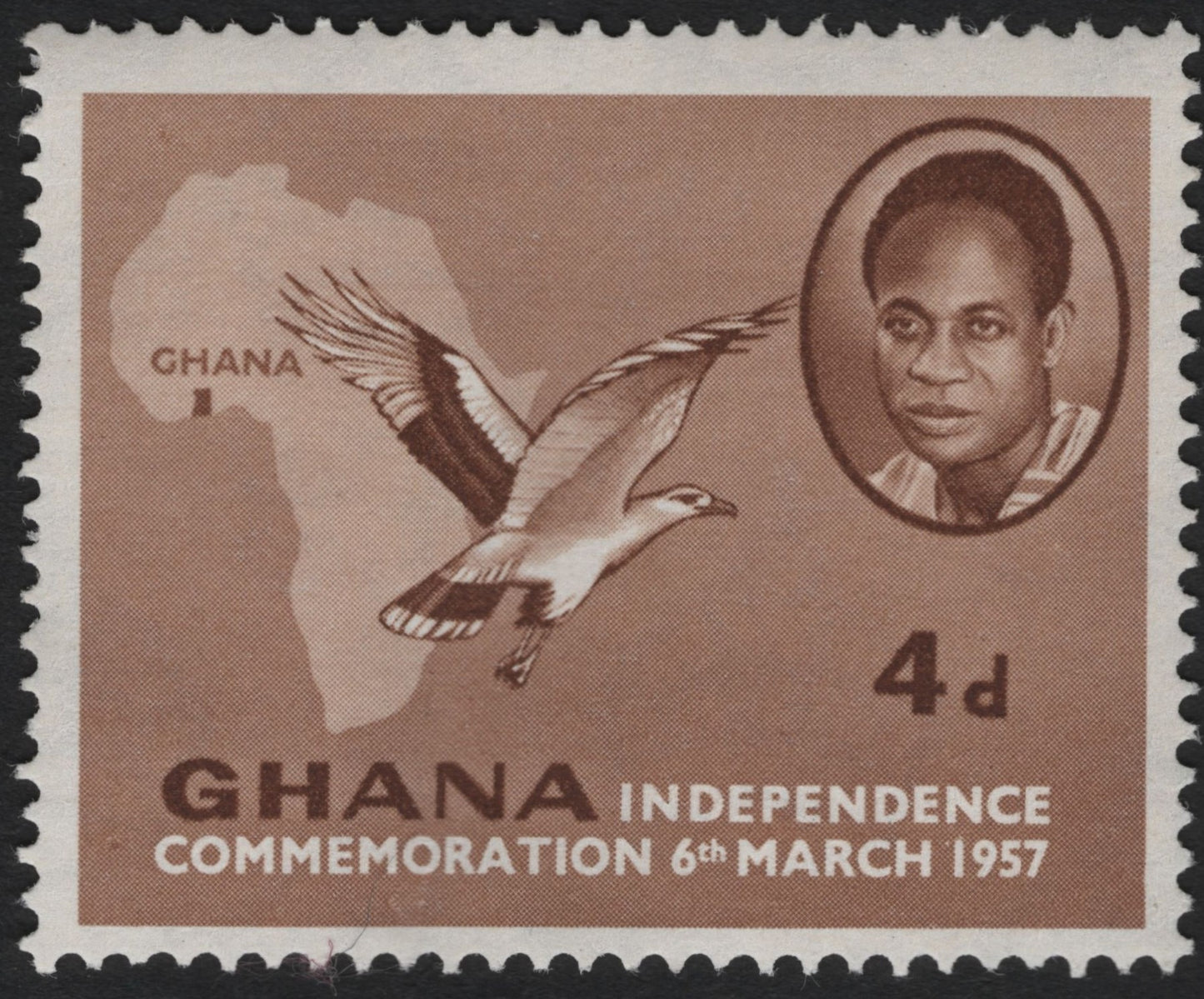 SCG8892 - Ghana 1957 – Independence Commemoration 4d (Kwame Nkrumah)