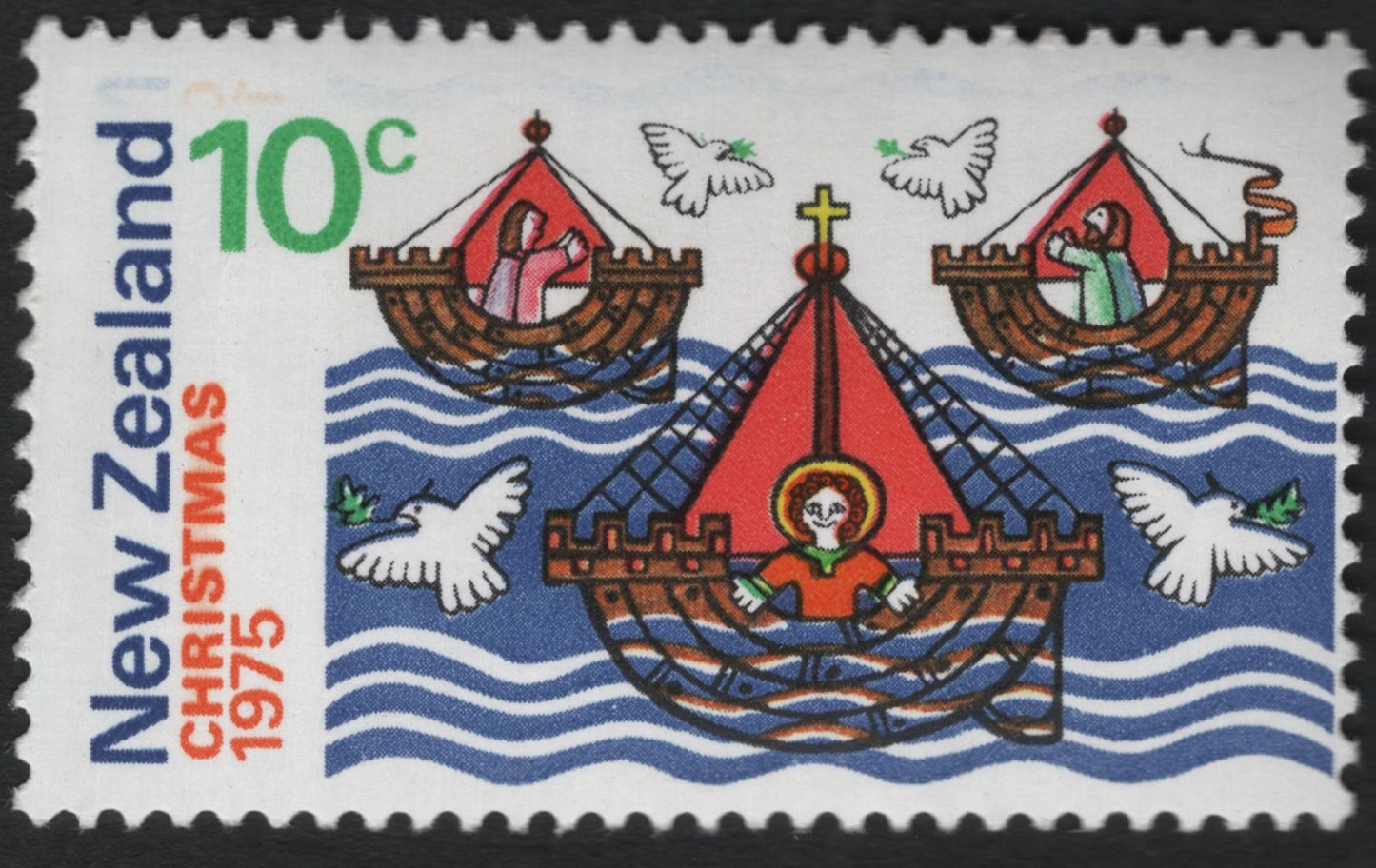 SCG8778 - New Zealand 1975 Christmas – “The Three Ships and the Doves of Peace”