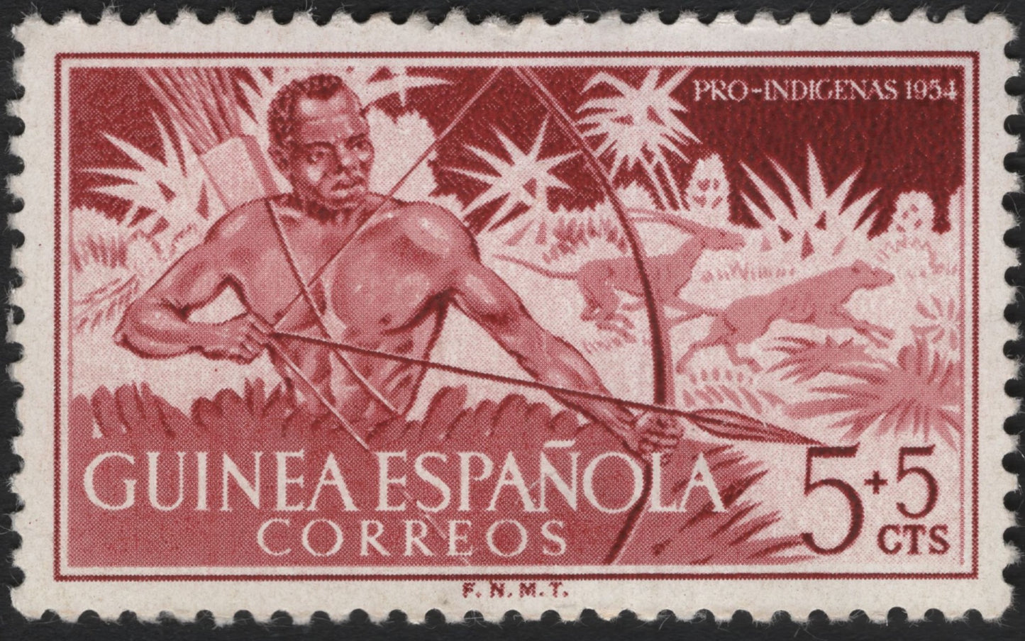 SCG8780 - Spanish Guinea – 1954 “Pro-Indígenas” Semi-Postal (5 + 5 Cts)