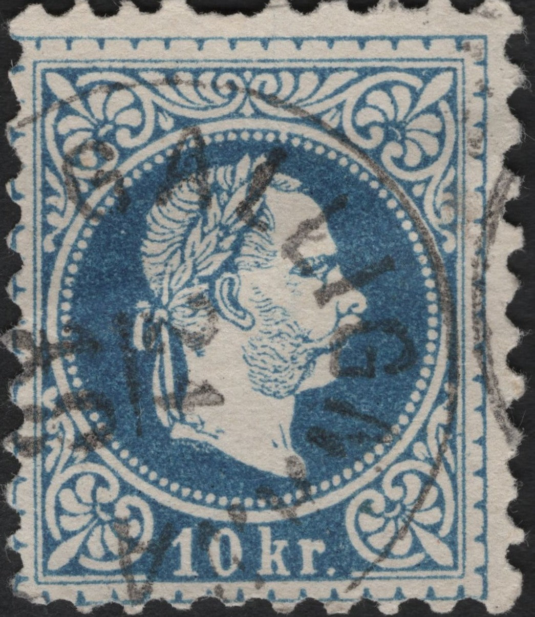 SCG9066 - Austria 10 Kr. Blue – Emperor Franz Joseph I (Late 19th Century)