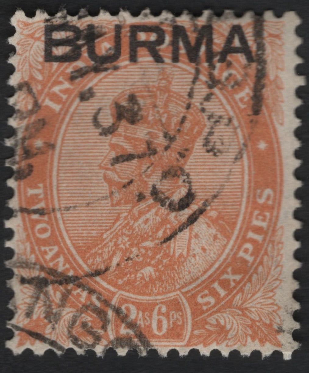 SCG9103 - Burma – 2 Annas 6 Pies Overprint on India KGVI (1937–38)