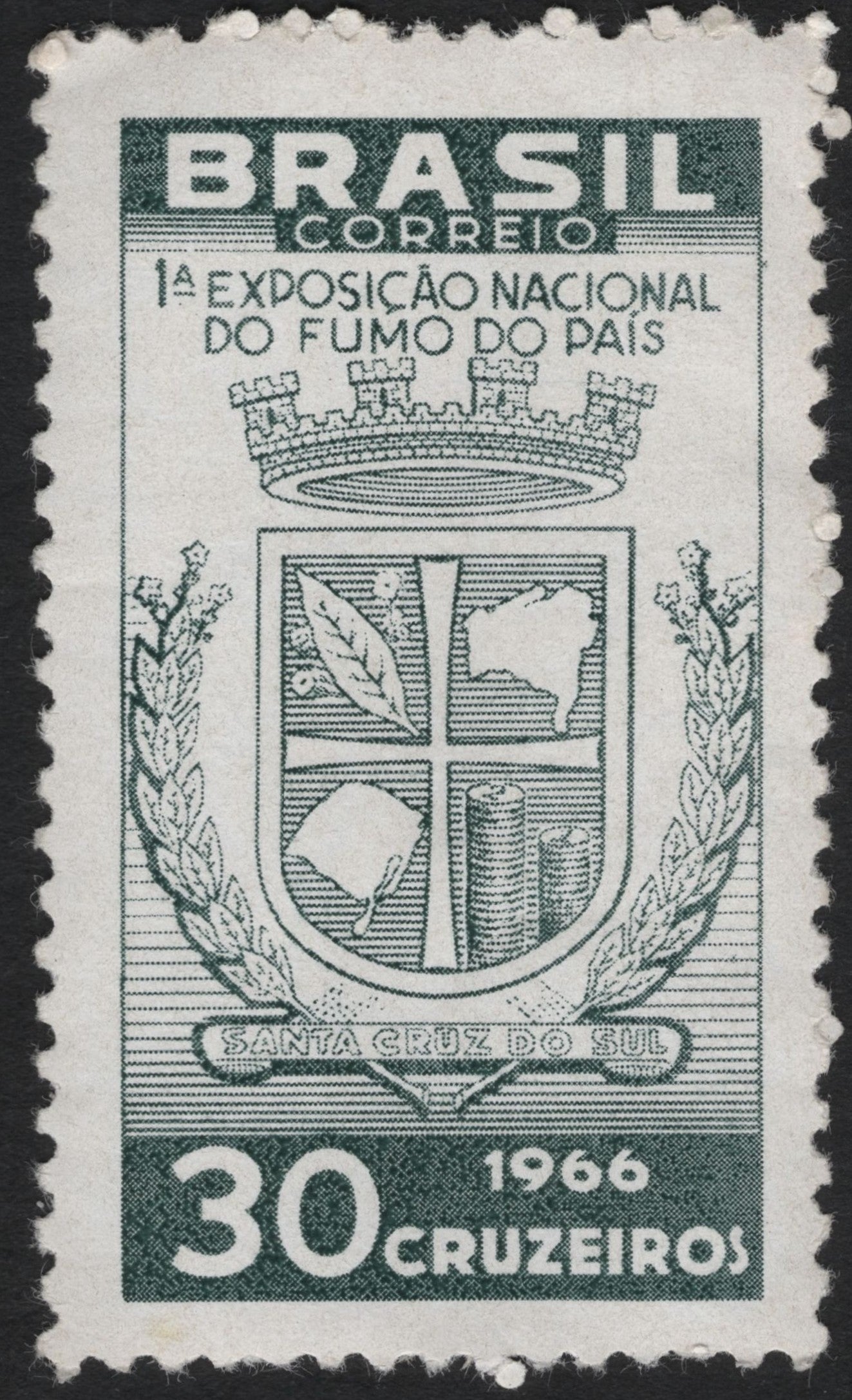 SCG9120 - Brazil 1966 – 1st National Tobacco Exhibition, Santa Cruz do Sul (30 Cruzeiros)