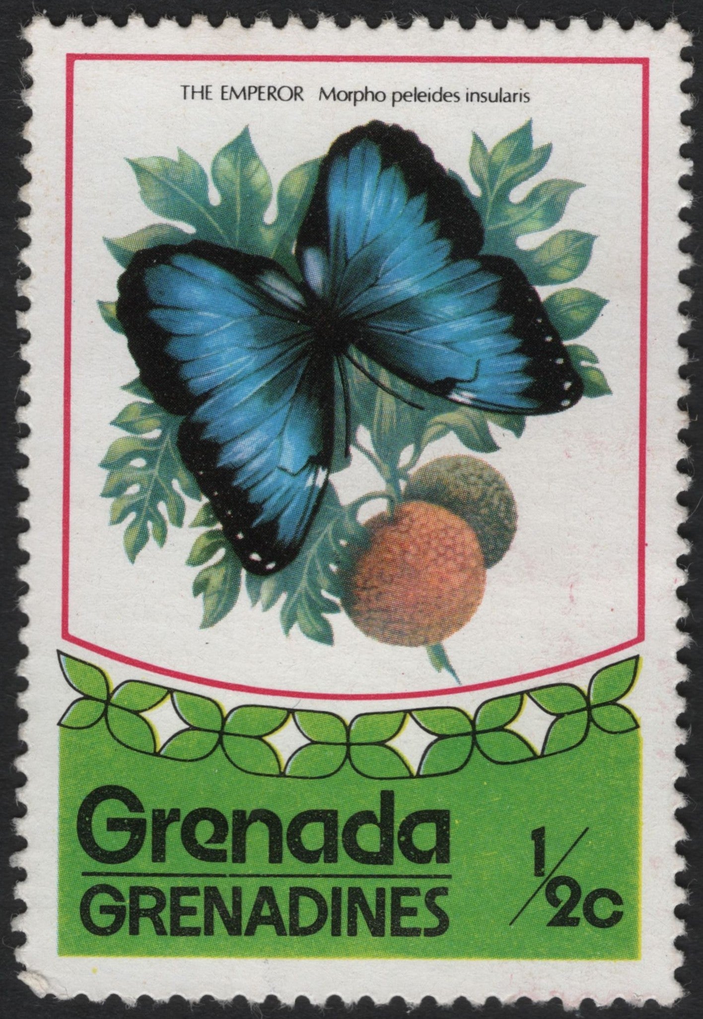 SCG9126 - Emperor Blue Morpho – Grenada Grenadines ½ Cent