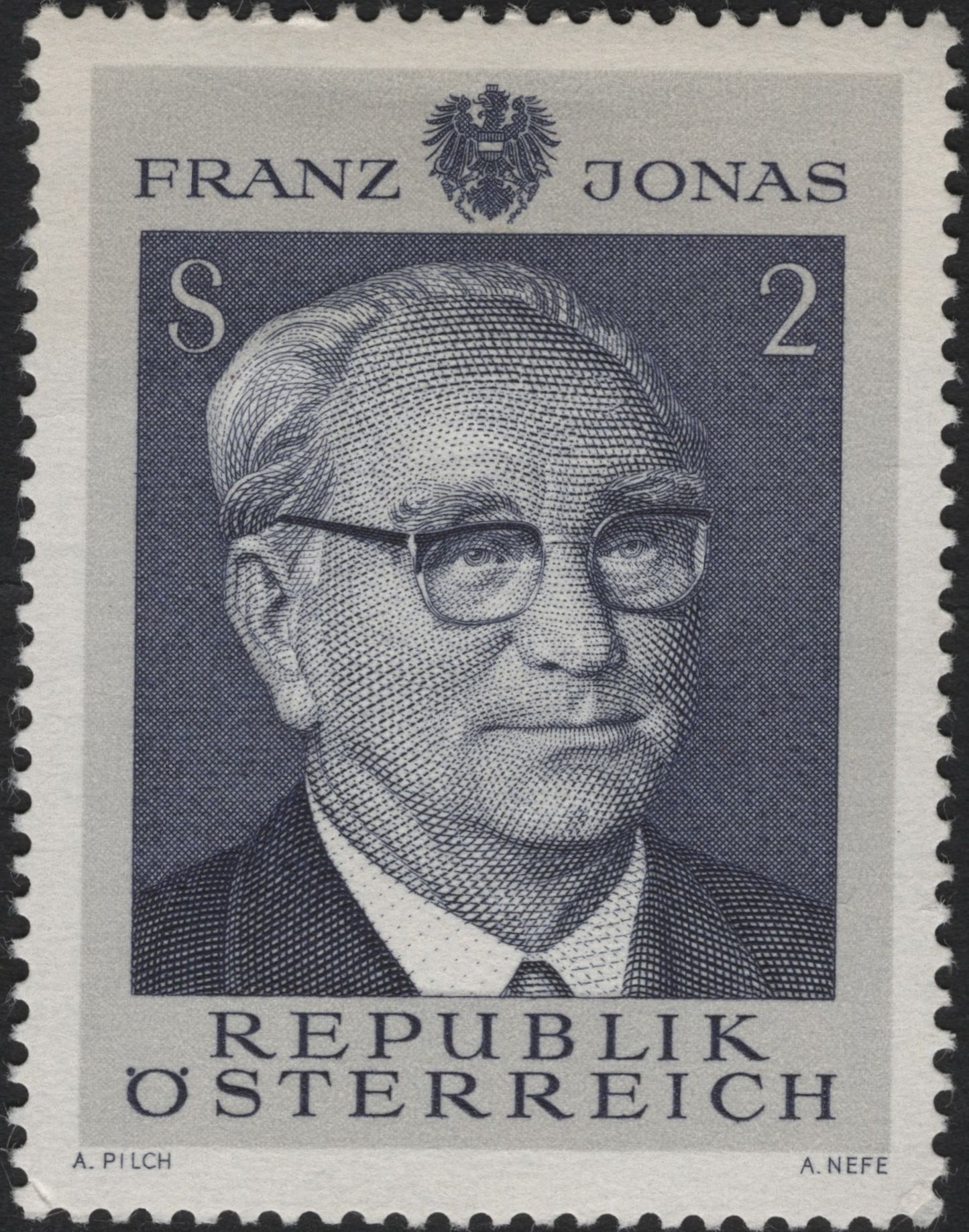 SCG9130 - Austria – 2s Franz Jonas Definitive (1965)