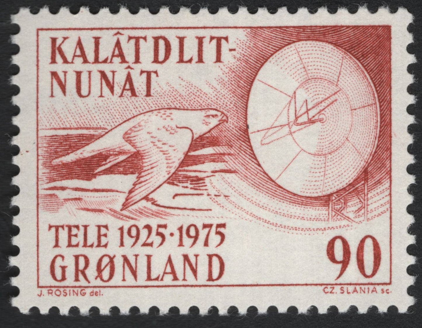 SCG9221 - Greenland Telecommunication Jubilee – Arctic Tern & Satellite Dish (1975)