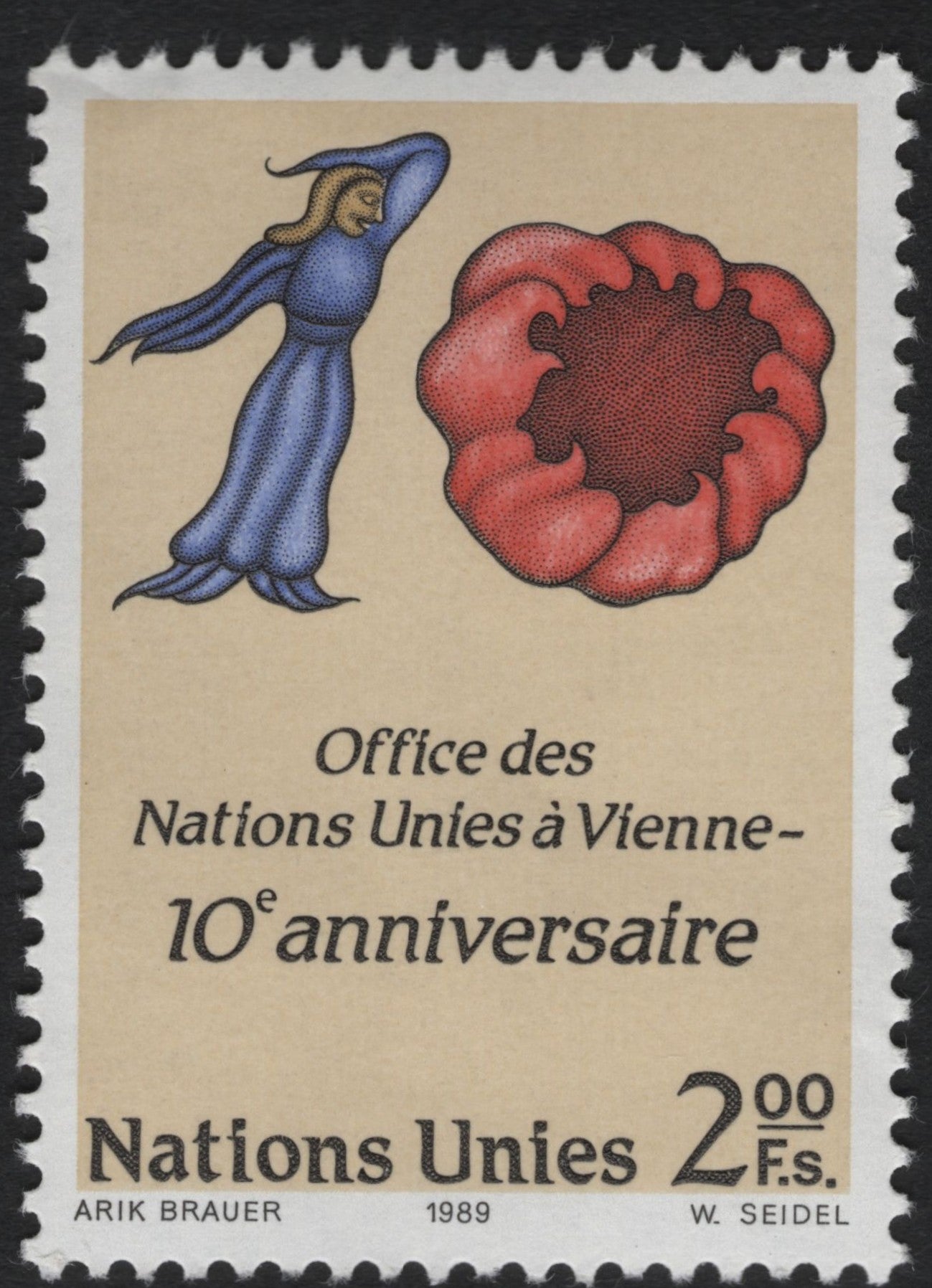 SCG9434 - UN Vienna Office 10th Anniversary – 1989 (2 F.S.)