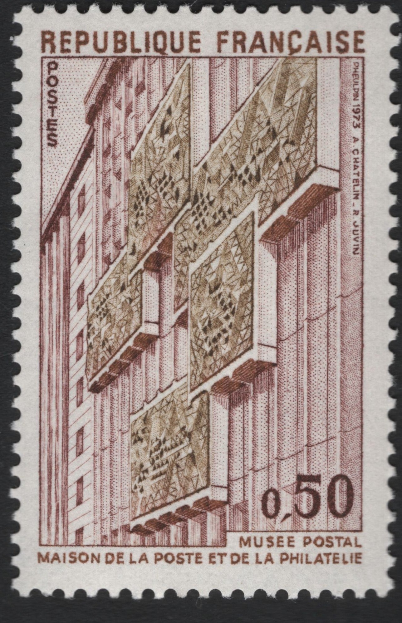 SCG9447 - France 1973 – Postal Museum / Maison de la Poste et de la Philatélie (0.50 F)