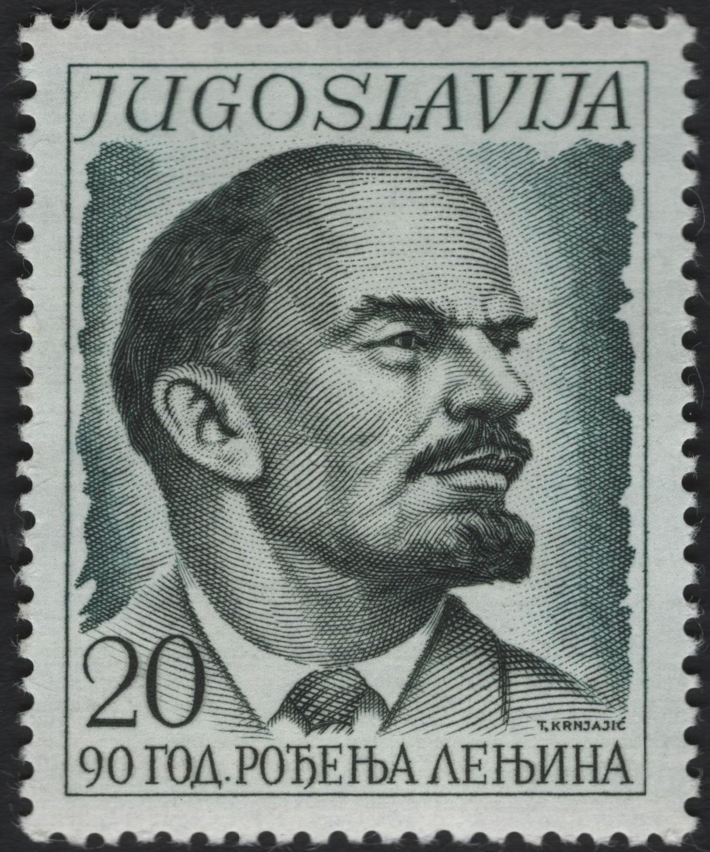 SCG9450 - Yugoslavia 1950 – 90th Anniversary of Lenin’s Birth (20 para)