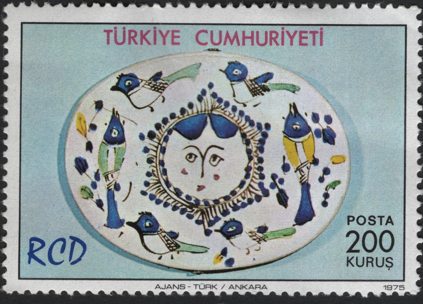 SCG9464 - Turkey 1975 – RCD Ceramic Plate Motif (200 Kuruş)