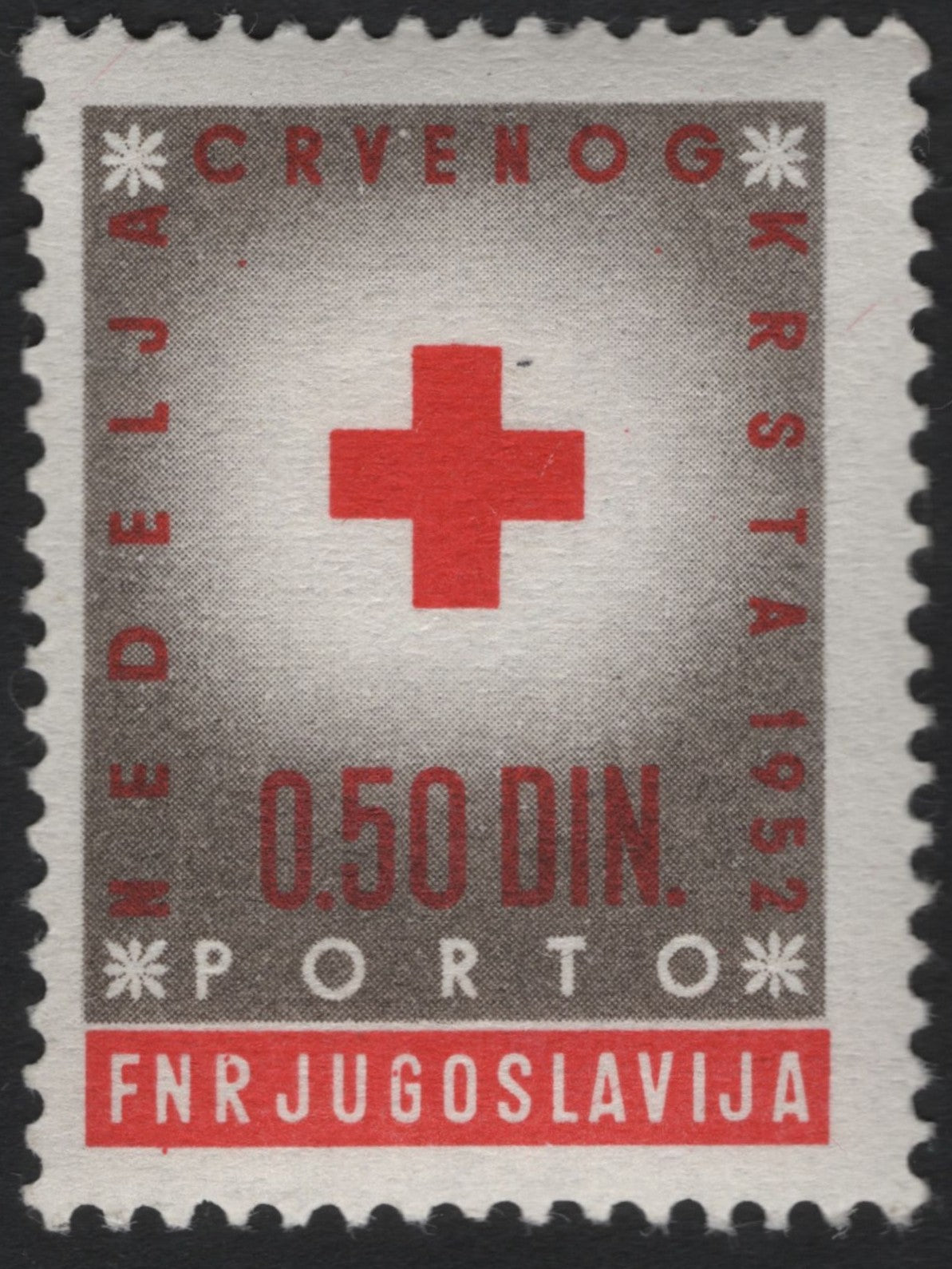 SCG9247 - Yugoslavia 1952 Red Cross “Nedelja Crvenog Krsta” 0.50 Din Postage Due