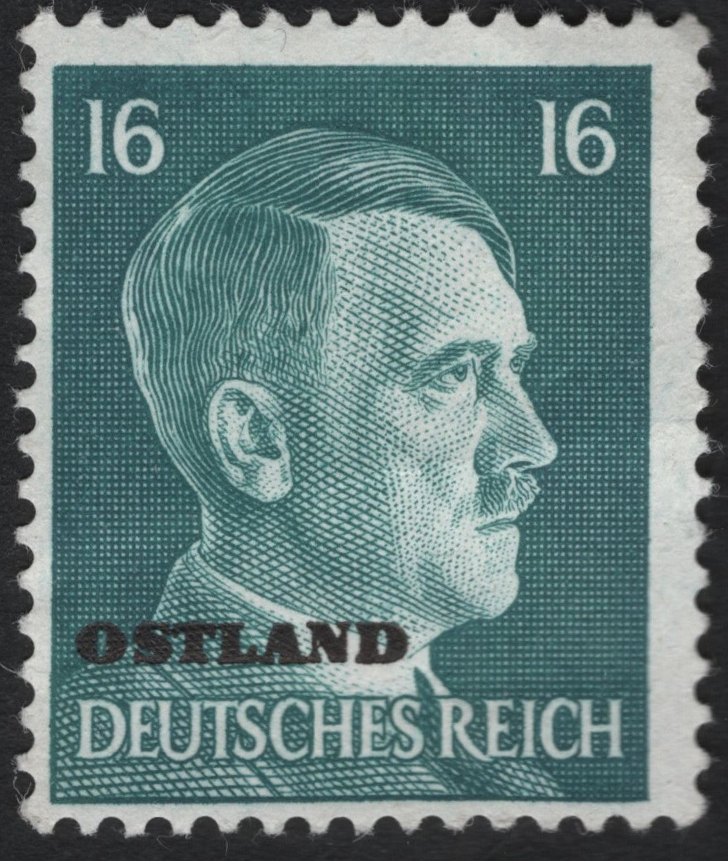 SCG9242 - Germany – Ostland Overprint on 16 Pf Adolf Hitler Definitive (WWII Occupation Issue)