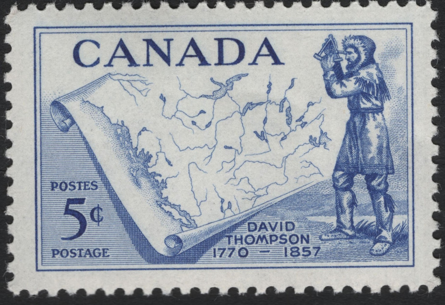SCG9392 - Canada 5¢ David Thompson – Explorer & Cartographer (1770–1857)