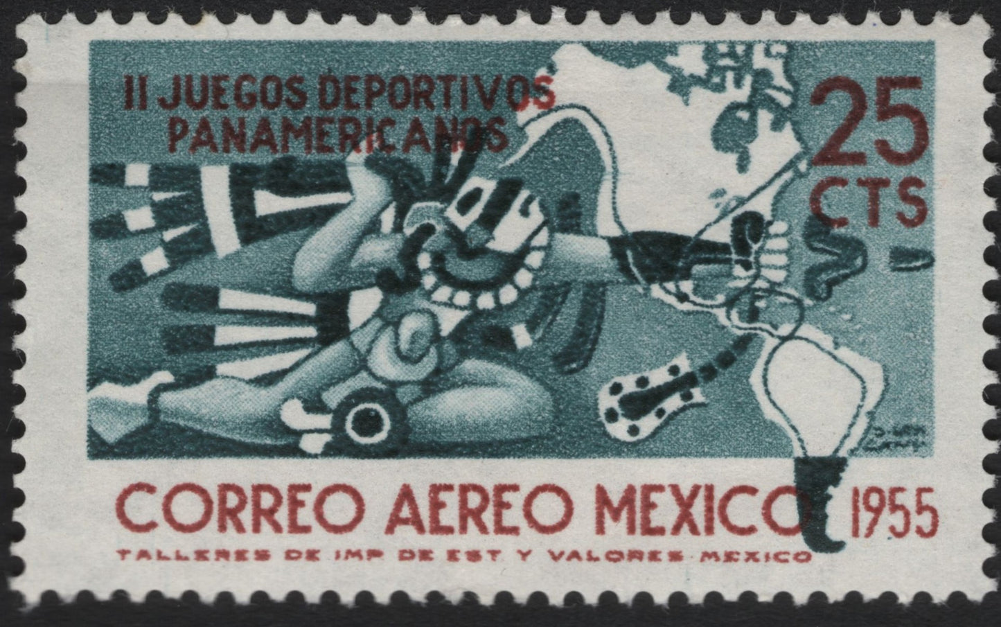 SCG9411 - Mexico 1955 – II Pan American Games Airmail 25c