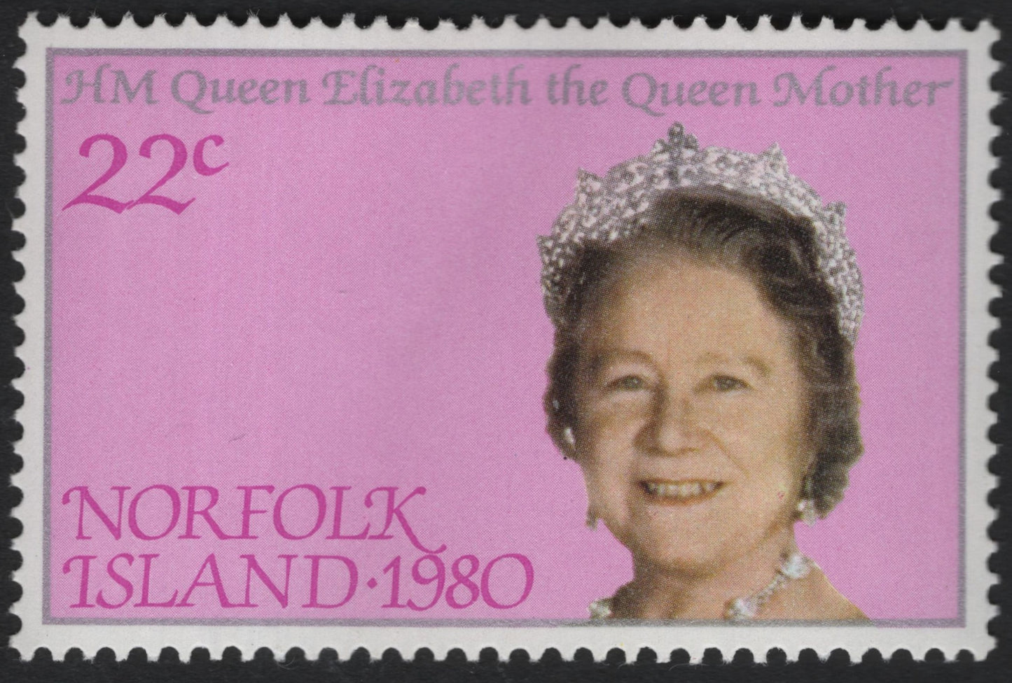 SCG9512 - Norfolk Island 1980 – HM Queen Elizabeth The Queen Mother 22c