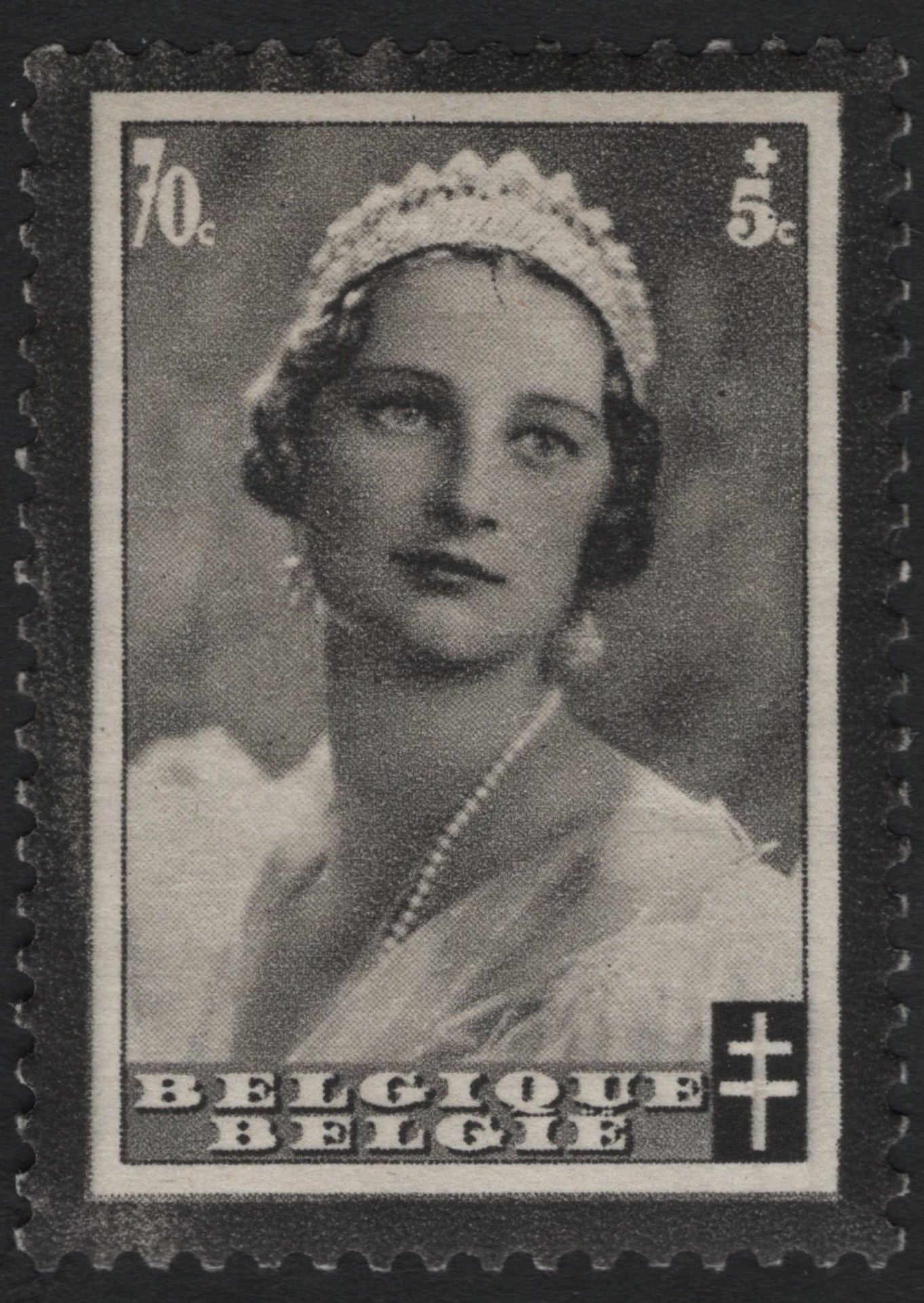 SCG9678 - Belgium – Queen Astrid Semi-Postal (70c + 5c), ca. 1930s