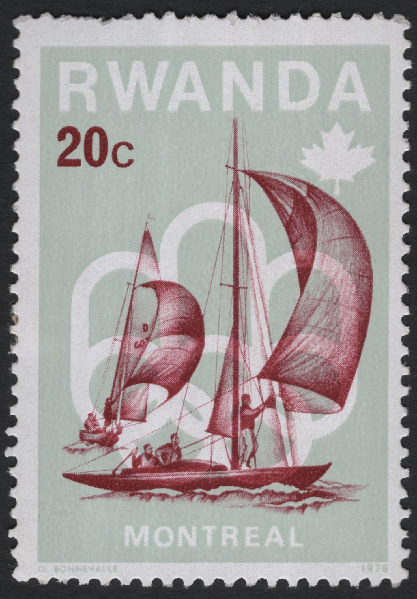 SCG9680 - Rwanda – 1976 Montreal Olympics Sailing Stamp (20c)