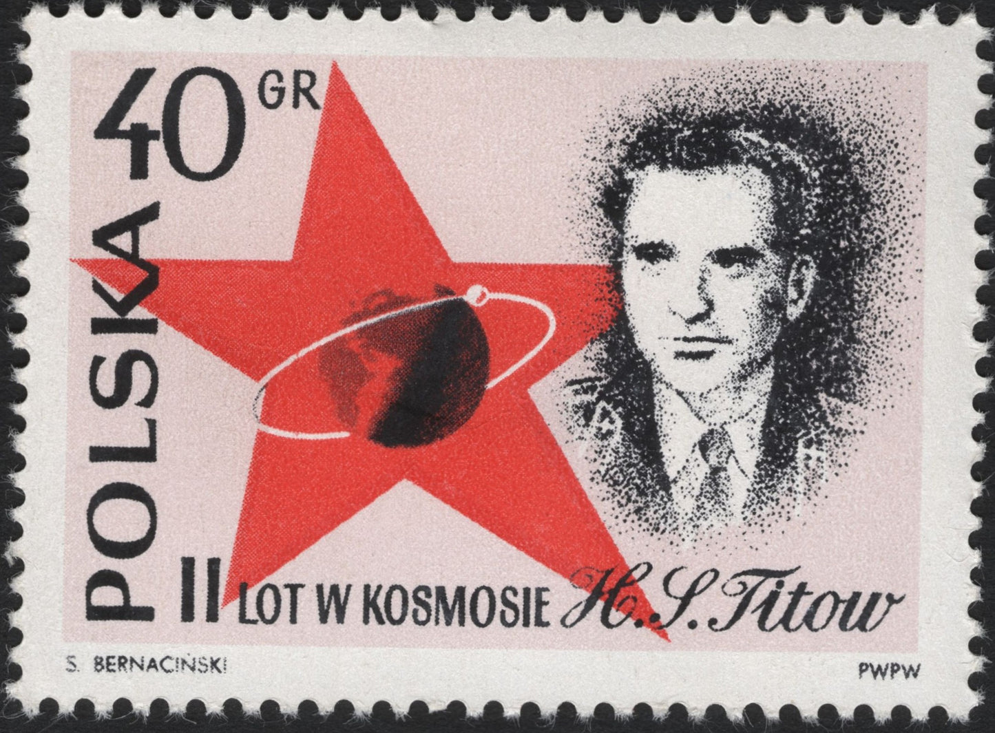 SCG10158 - Poland 40 Gr – Gherman Titov Second Space Flight Tribute