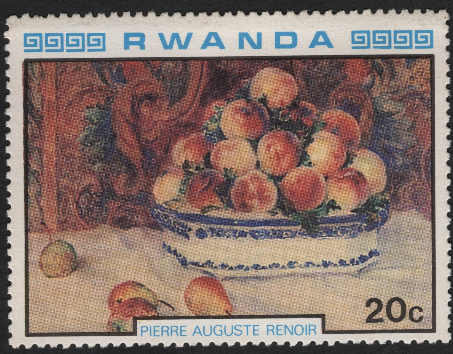 SCG10149 - Rwanda – “Peaches” by Pierre-Auguste Renoir – 20c Art Masterpiece Stamp