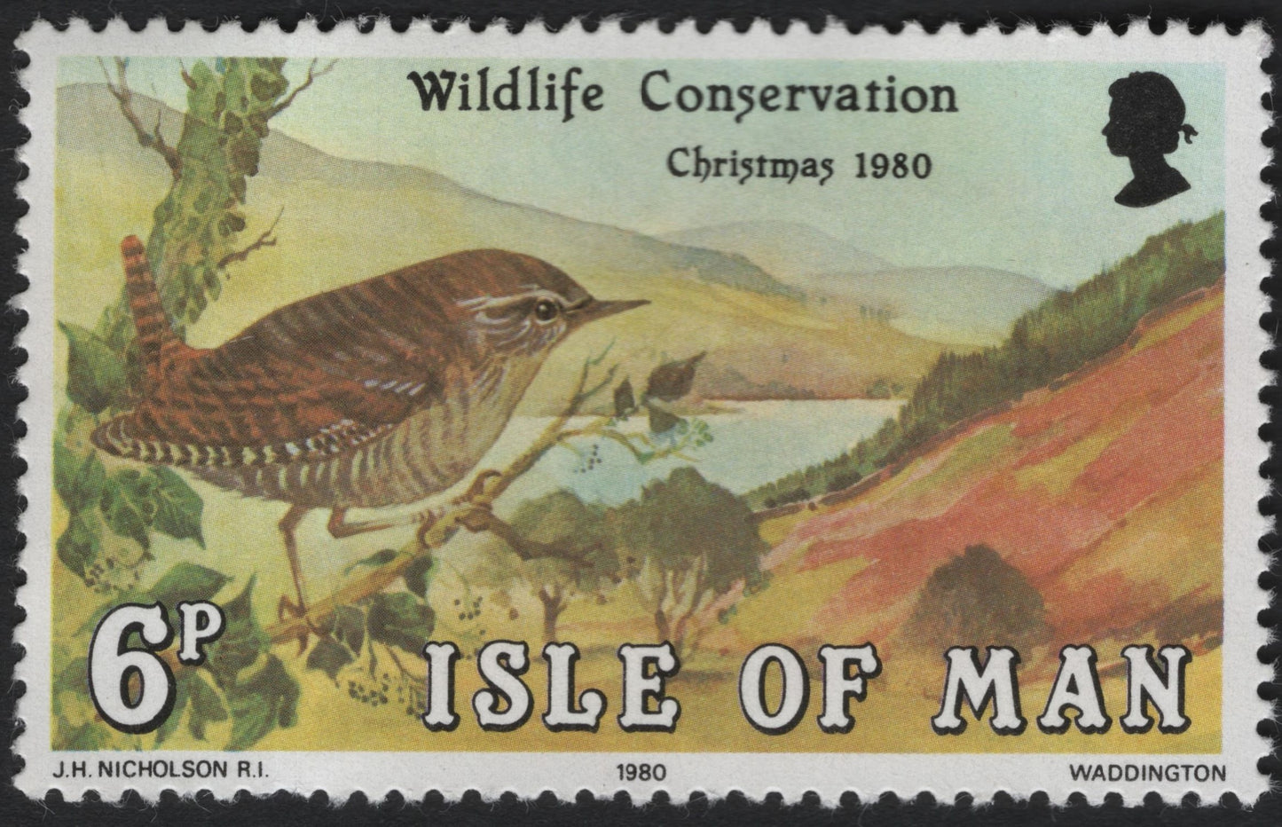 SCG10150 - Isle of Man 1980 – Wildlife Conservation “Wren” Christmas 6p Stamp