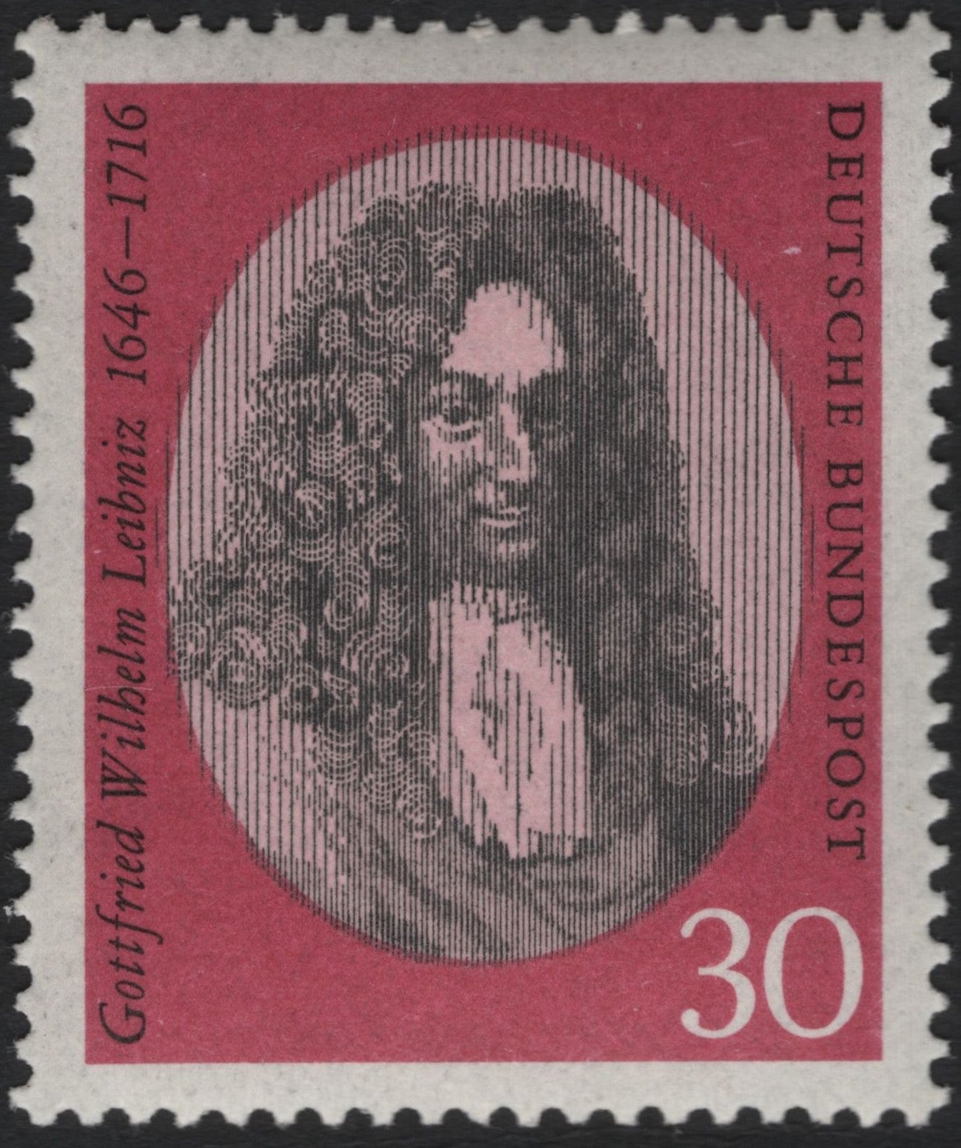 SCG10175 - Germany 1966 – Gottfried Wilhelm Leibniz 30 Pf Commemorative