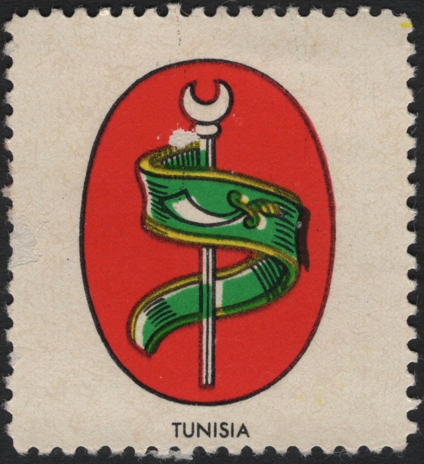 SCG10180 - 🇹🇳 Tunisia – Emblem Motif (Crescent & Sword Banner)