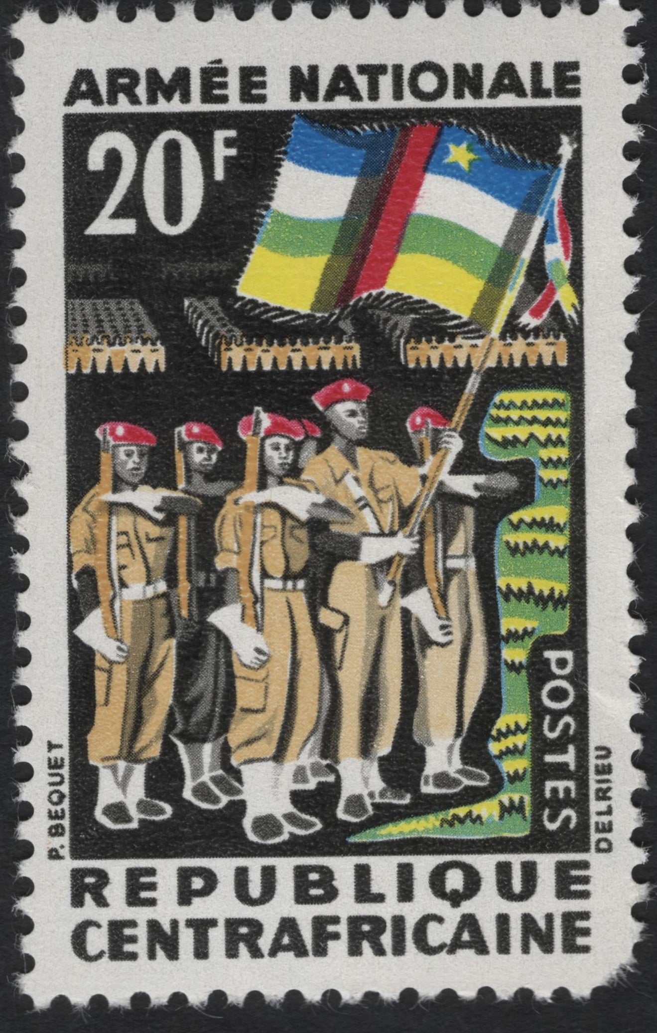 SCG10260 - Central African Republic 20F – National Army Parade (1960s)