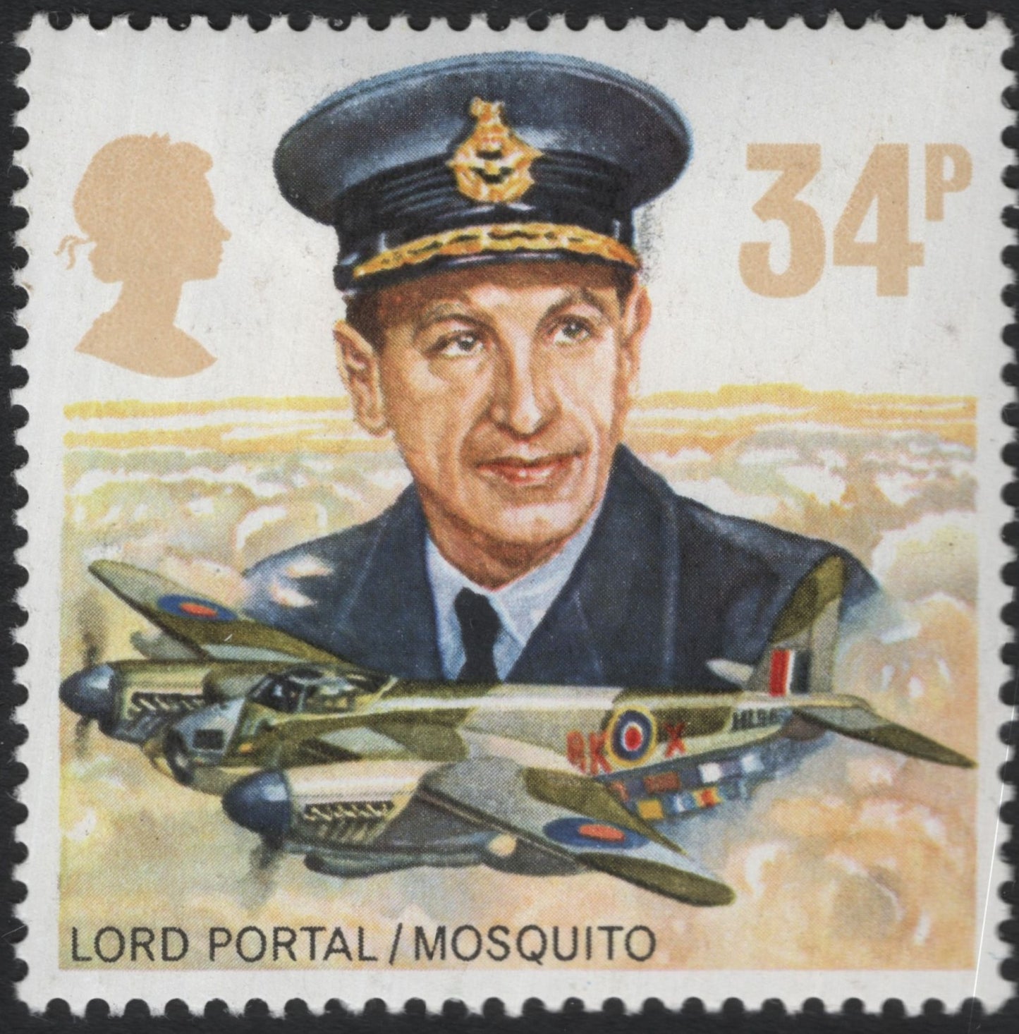 SCG10272 - 🇬🇧 Great Britain 1990 – Lord Portal & de Havilland Mosquito (34p)