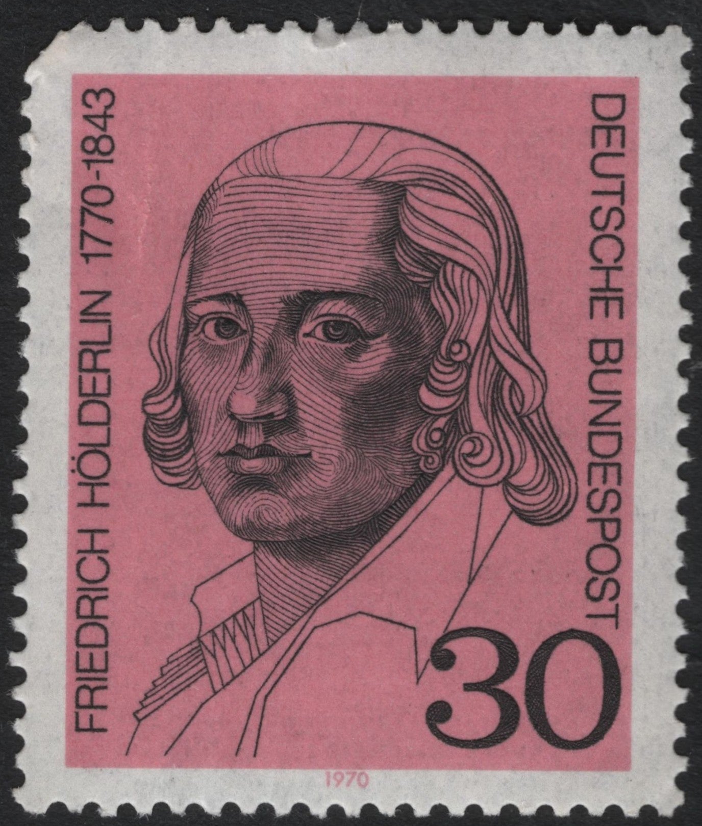 SCG10251 - Germany 1970 – Friedrich Hölderlin 30 Pf Stamp