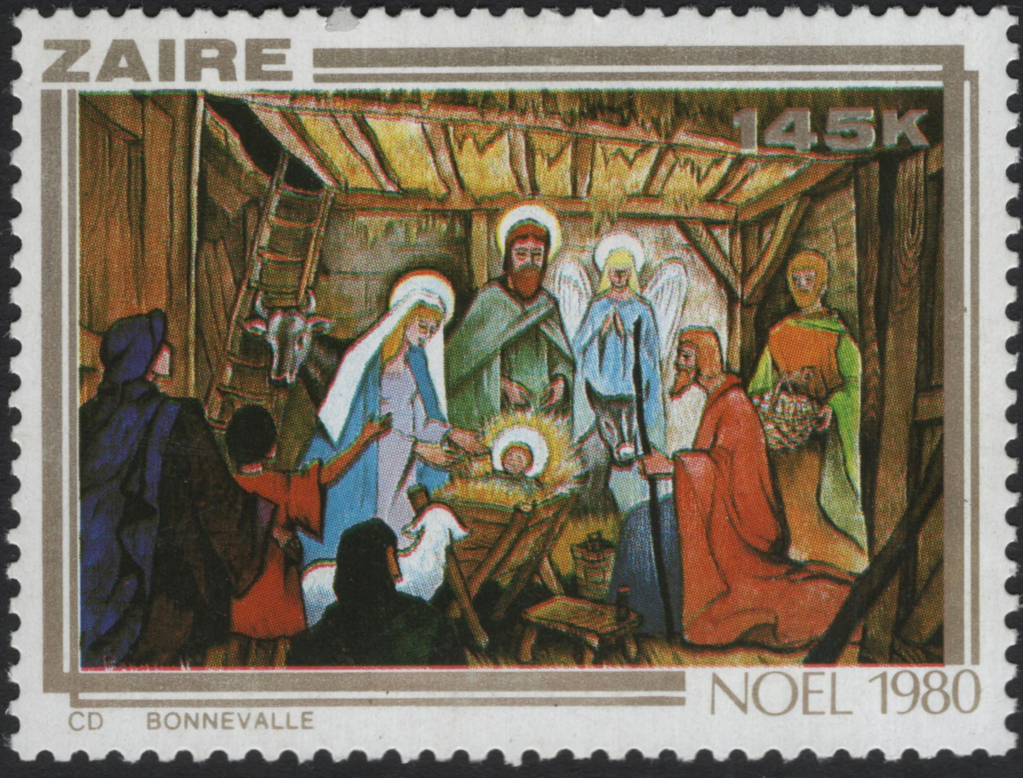 SCG10286 - Zaire 1980 “Nativity Scene – Noël 1980” 145K Christmas Commemorative