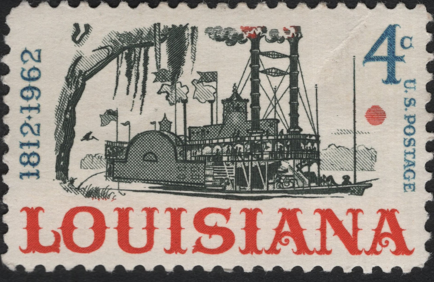 SCG10275 - USA 1967 – Louisiana Steamboat 4¢ Commemorative